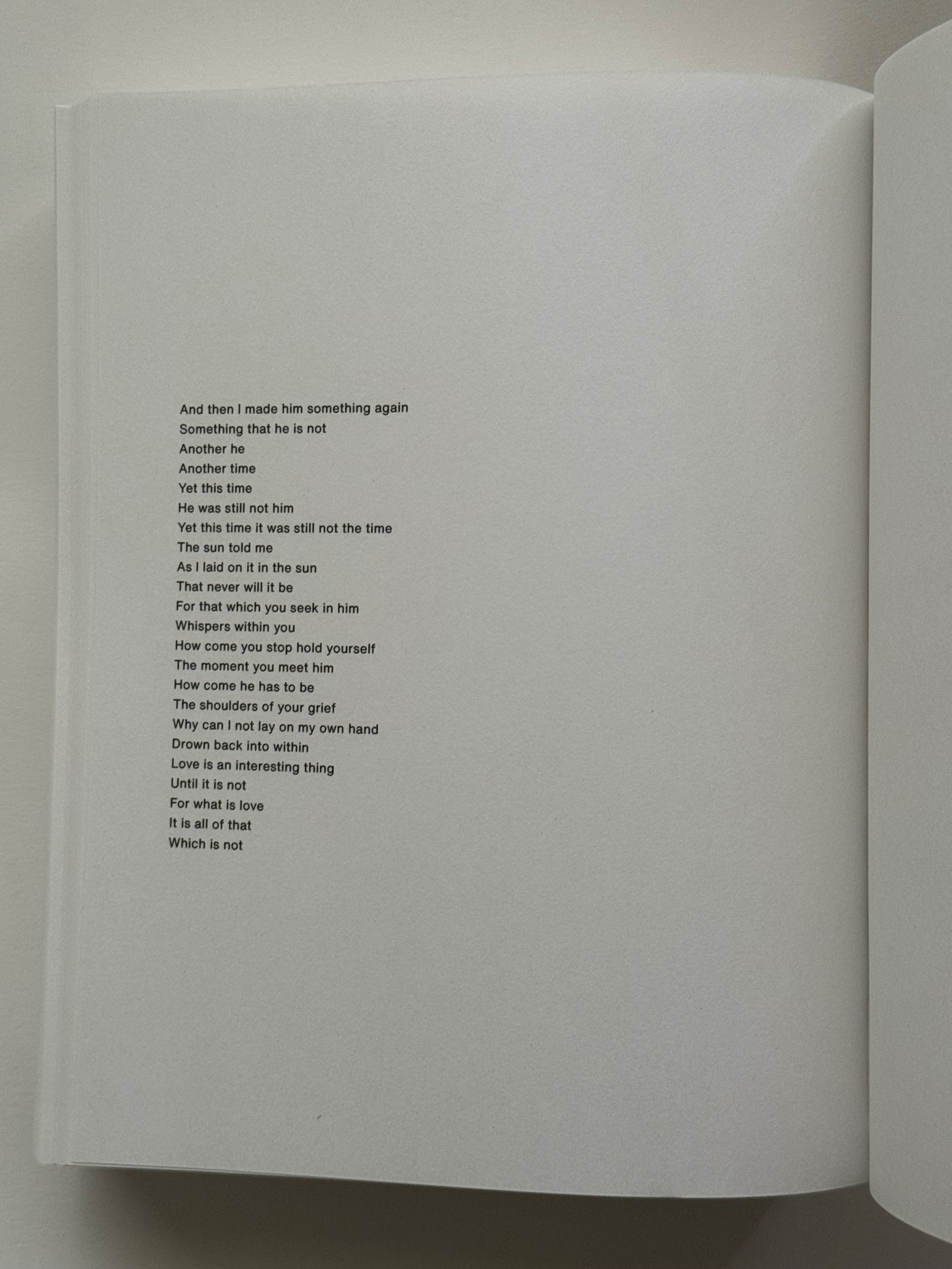 EMPTY BOOK OF POEMS 